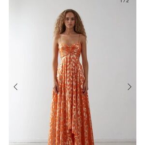 ISO Delfi Collective orange maxi dress